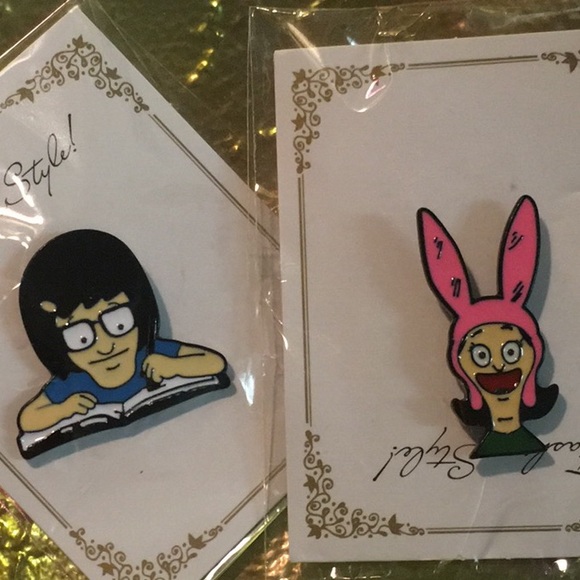 Set of Tina & Louise from Bob’s Burgers pins NWT - Picture 7 of 7